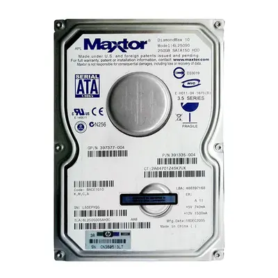 391335-004 HP 250GB 1.5Gb/s SATA 7200 3.5-inch Hard Drive