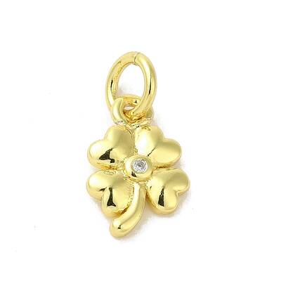 Real 18K Gold Plated Brass Pave Cubic Zirconia Pendants