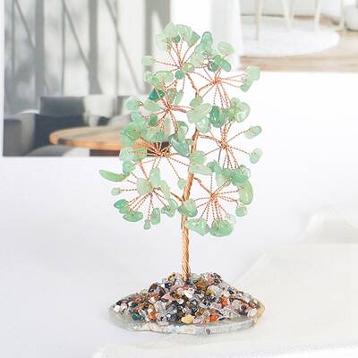 Natural Green Aventurine Chips Tree Decorations