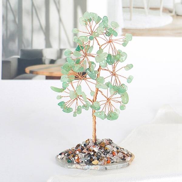 Natural Green Aventurine Chips Tree Decorations