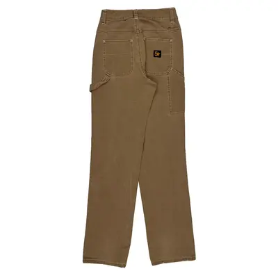 Five Star Double Knee Carpenter Trousers - 24W UK 6 Brown Cotton Blend | size: UK 6