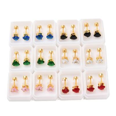Heart Glass Ear Fake Plugs