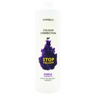 Montibello Colour Correction Stop Yellow shampoo for bleached and blonde hair neutralizing yellow tones 1000 ml