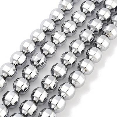 Electroplate Non-magnetic Synthetic Hematite Bead Strands