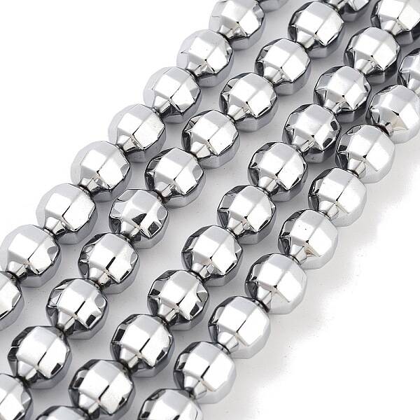 Electroplate Non-magnetic Synthetic Hematite Bead Strands