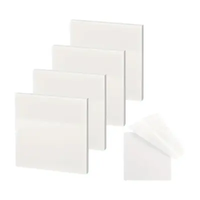 Transparent Sticky Note Pad, 50sheets Clear Square Sticky Labels Memo Pads, Stationery Kit Sticky Note Pads, Office Stationer...