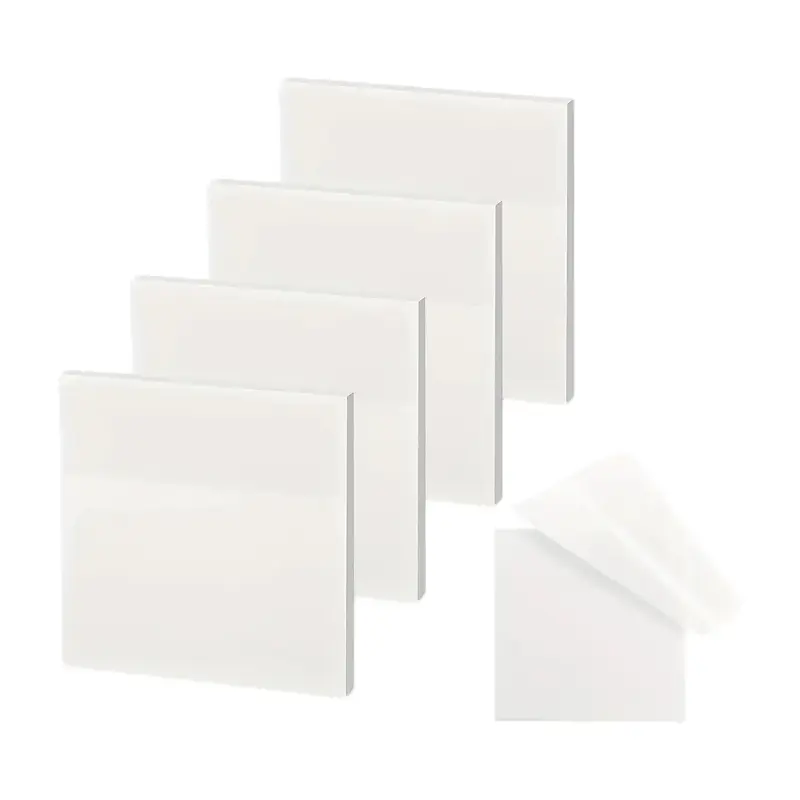 Transparent Sticky Note Pad, 50sheets Clear Square Sticky Labels Memo Pads, Stationery Kit Sticky Note Pads, Office Stationer...