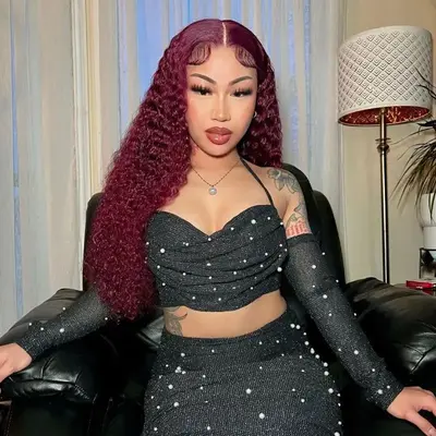 99J Burgundy Water Wave Wear Go Wig 7x5 Lace Closure 180% Density