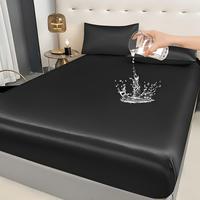 Satin Waterproof Bedspread Set, 3 Counts/set Including 1 Count Bedspread & 2 Counts Pillowcase, Soft Comfortable Bedding Set ...
