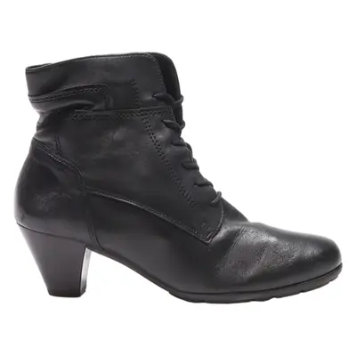 GABOR Lace-Up Boots Black Leather Womens UK 6