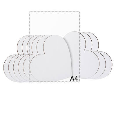 12 Pcs Heart Painting Canvas Panels