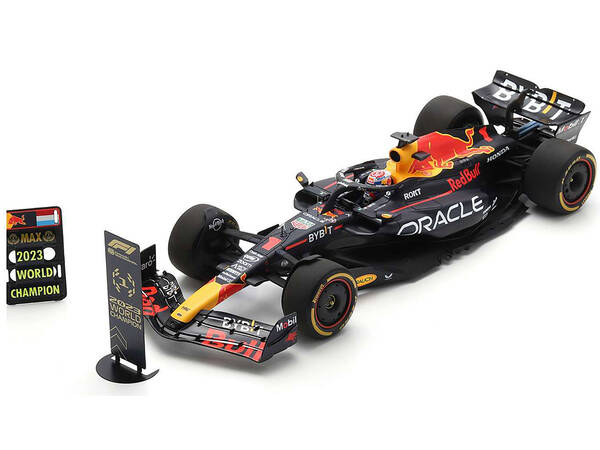 Red Bull Racing RB19 #1 Max Verstappen Oracle 2nd Place Formula One F1 Qatar Sprint Race (2023) with Number and Pit Board and...