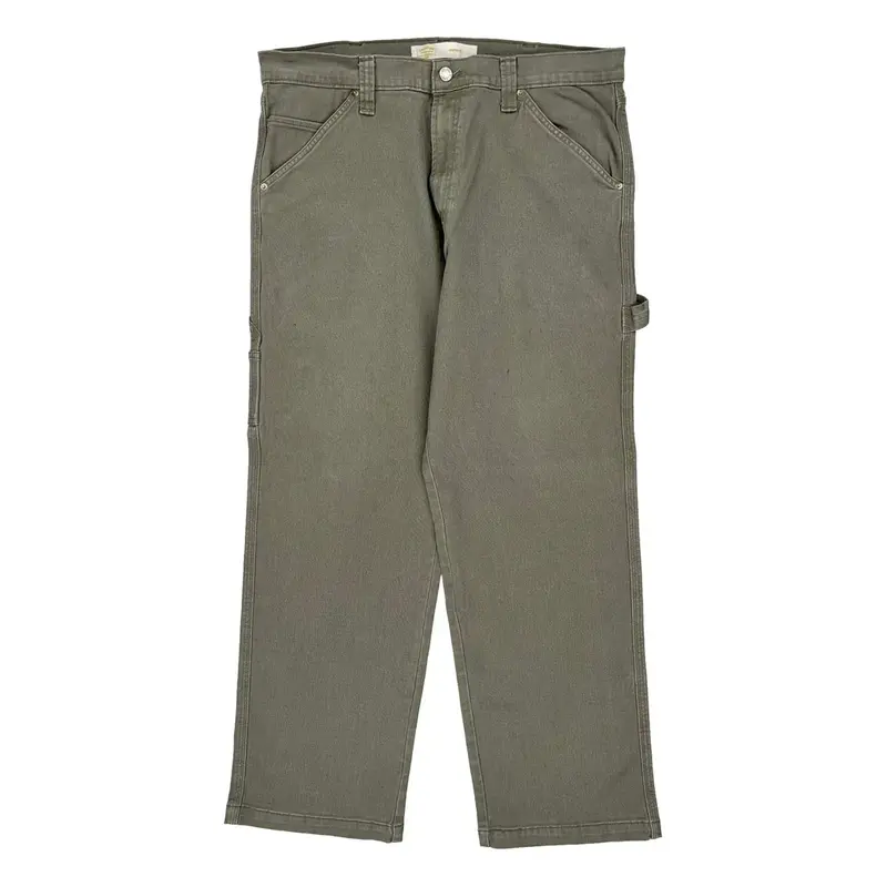 Signature By Levis Cargo Carpenter Trousers - 38? Waist Khaki Cotton