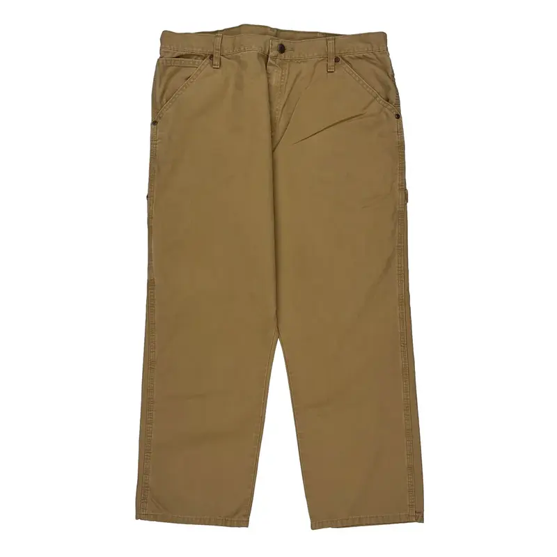 Wrangler Carpenter Trousers - 36? Waist Beige Cotton