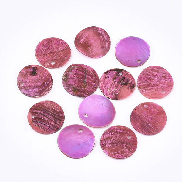 Spray Paint Natural Akoya Shell Pendants