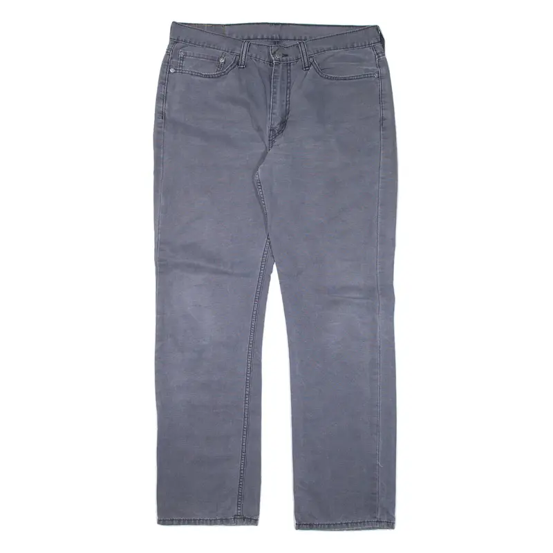 LEVI'S 514 Mens Trousers Grey Regular Straight W34 L32