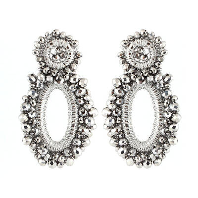 Rhinestone Braided Ear Studs for Women