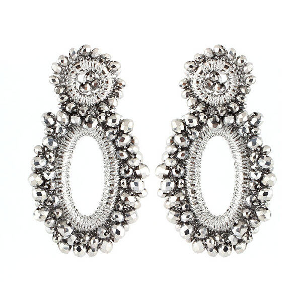 Rhinestone Braided Ear Studs for Women