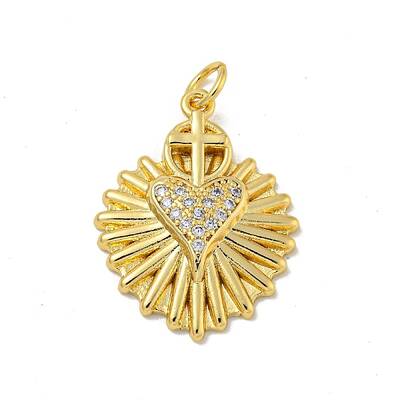 Brass Micro Pave Cubic Zirconia Pendants