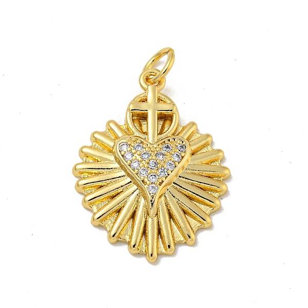 Brass Micro Pave Cubic Zirconia Pendants