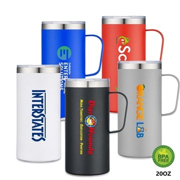 36 Promotional Magnolia 20 oz Stainless Steel Mug - Vacuum ...