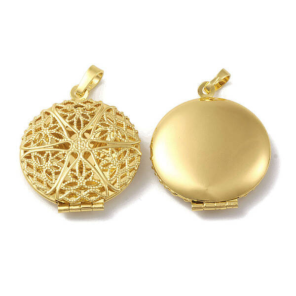 Rack Plating Brass Locket Pendants