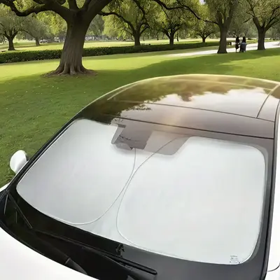 Foldable Car Windshield Sunshade for Fall, Portable Foldable Car Windshield Double-layer Sunshade, UV Protective Sunshade, Ca...