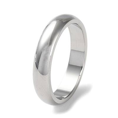 Non-Tarnish 304 Stainless Steel Simple Plain Band Finger Ring for Women Men