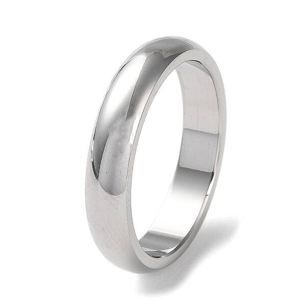 Non-Tarnish 304 Stainless Steel Simple Plain Band Finger Ring for Women Men