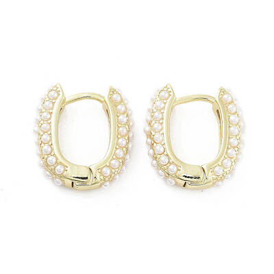 Oval Brass Hoop Earrings