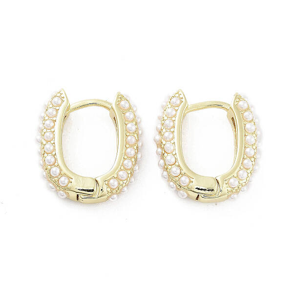 Oval Brass Hoop Earrings
