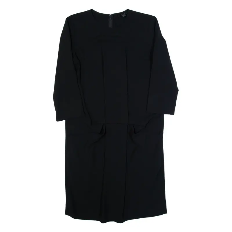 COS Womens Day Dress Black Long Sleeve Knee Length S