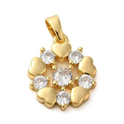Brass with Glass Pendants