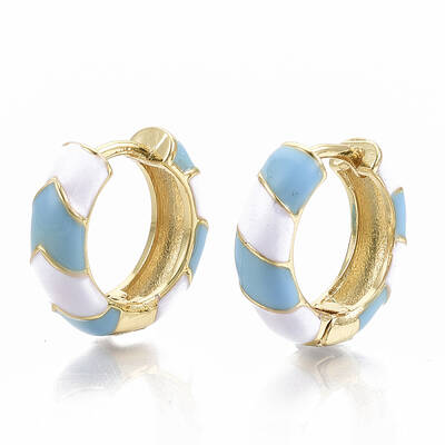Brass Huggie Hoop Earrings