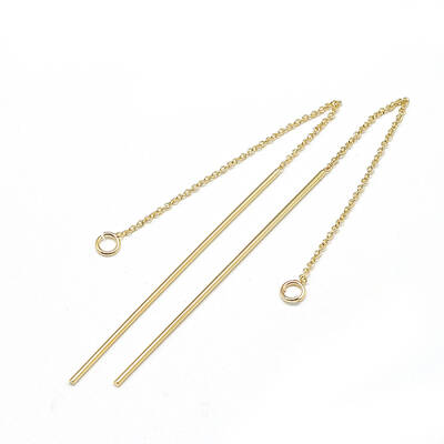 Brass Chain Stud Earring Findings