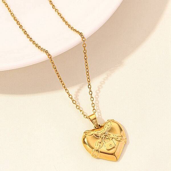 Love Heart Stainless Steel Pandant Necklace