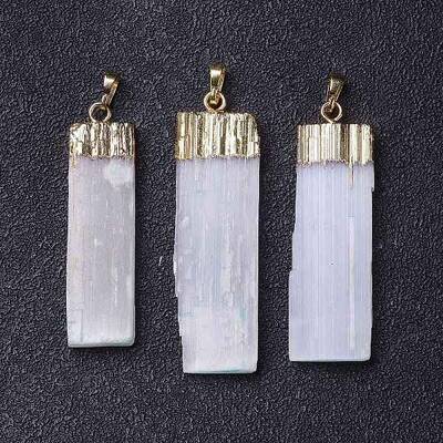Natural Selenite Big Pendants