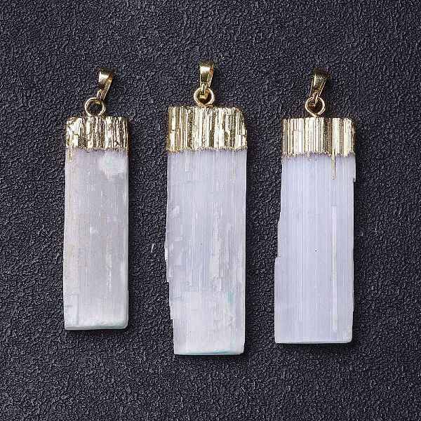 Natural Selenite Big Pendants