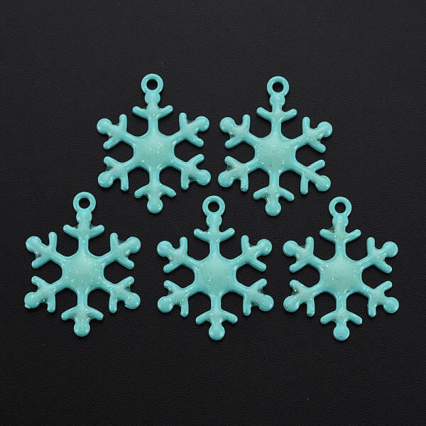 Spray Painted Alloy Enamel Pendants