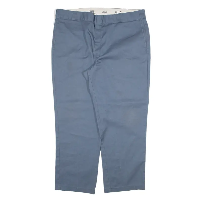 DICKIES Mens Trousers Blue Regular Straight W42 L30