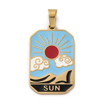 Ion Plating(IP) 304 Stainless Steel Enamel Pendants
