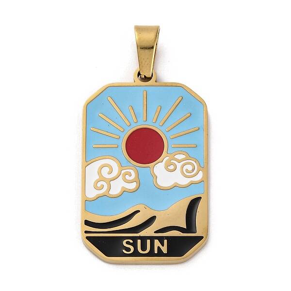 Ion Plating(IP) 304 Stainless Steel Enamel Pendants