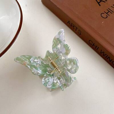 Cellulose Acetate(Resin) Butterfly Hair Claw Clip