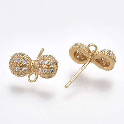 Brass Stud Earring Findings