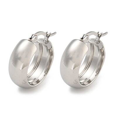 Tarnish Resistant 202 Stainless Steel Hoop Earrings