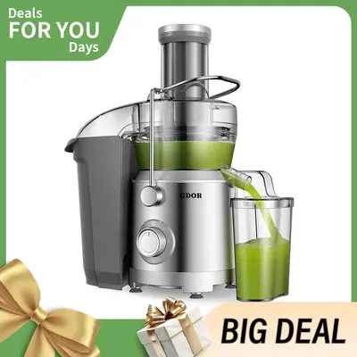 Juicer Machine 1300W Larger 3.2β Feed Chute for Whole Fruits and Veggies, Titanium Enhanced Cut Disc, Full Copper Motor Hea...