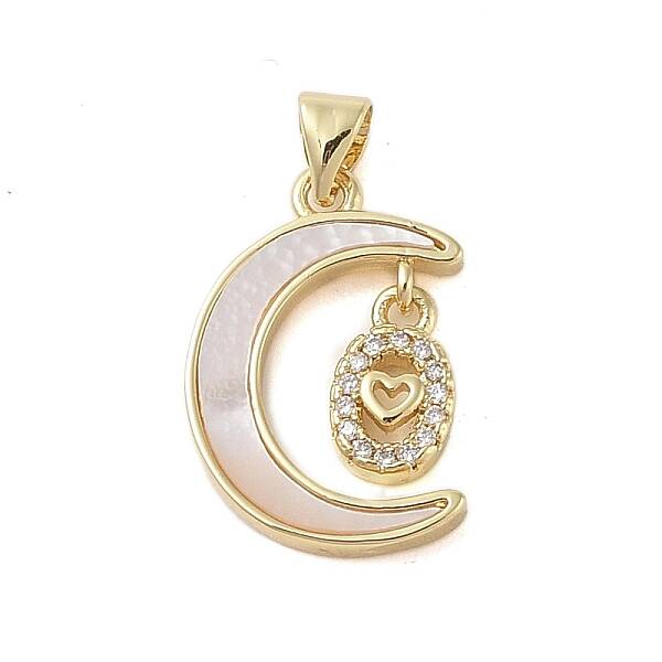 Brass Micro Pave Clear Cubic Zirconia Pendant