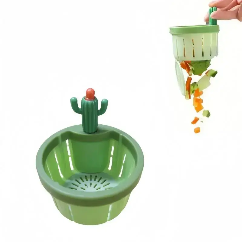 Cactus Shaped Sink Drain Basket, 1 Count Multifunctional Food Filter, Kitchen Sink Filter, Sink Filter Basket, Household Kitc...