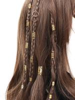85pcs Colorful Hollow Out Design Hair Ring for Braid Hair Ring for Women and Girls, Gifts for Her, Metal Dreadlock Hair Deco...