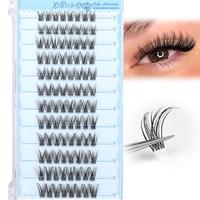 Self Adhesive Eyelash Clusters 10 to 16MM Natural Look Wispy Pre Glued Press On Lashes Reusable No Glue Needed Easy to ApplyJ...